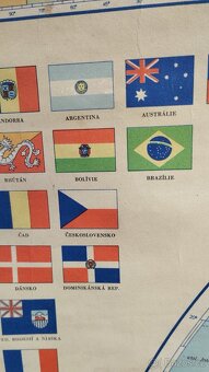 Nástěnná školní mapa světa rok 1961 - 5