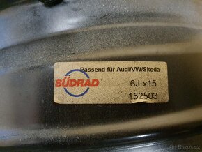 Plechové disky kola 6Jx15H2 ET38 5x100 - 5