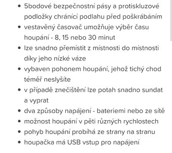 Automatické houpátko Lionelo - 5