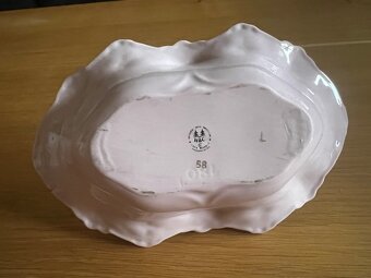 Karafa a košíček růžový porcelán - 5