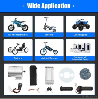 48-72V 3000W bezkartáčový motor s regulátorem - 5