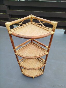 Ratanový rohový regál - 5