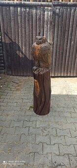 Zahradní dekorace sova motorovou pilou - 5