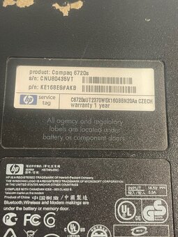 Notebook hp compaq 6720s ND - 5
