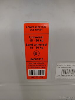 Autosedačka Britax Römer KIDFIX SL, černá, 15-36kg - 5