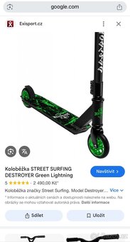 Koloběžka Street Surfing Destroyer Green Lightning - 5