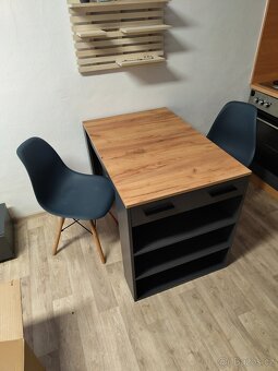 Barový stůl Antracit/zlatý dub - 5