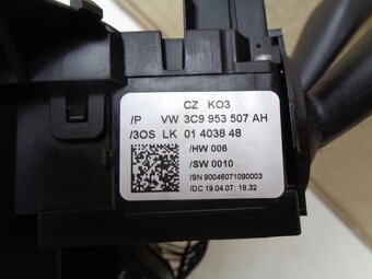 VW Passat B6 kompletní podvolantové páčky sdružené přepínače - 5