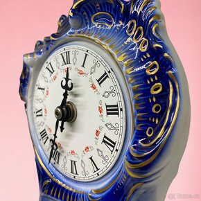 Ruční malba - Keramické barokní hodiny - Německo - 5