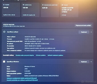 AiO PC HP 24" 256GB, 8GB RAM, Wifi, kamera, BT, SD - 5