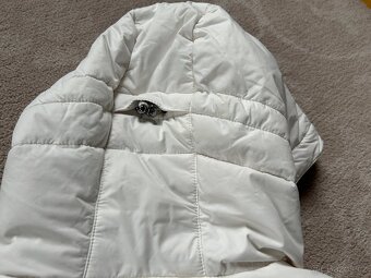 Krásná bílá bunda z husího a prachového peří vel. S - 5