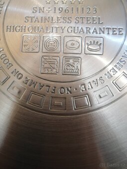 Gastro hrnec velký objem nerez 11,1l vhodný na indukci atd - 5