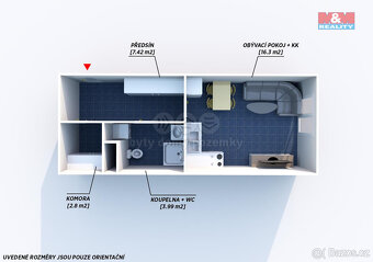 Pronájem bytu 1+kk, 32 m², Třemošná, ul. Školní - 5