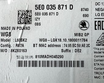 Original navigace Škoda 5E0035871D Škoda Octavia 3 FL 2019 - 5