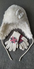 zimní dětský kožíšek; čepice+rukavice - 5