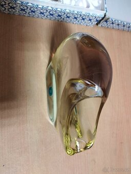 POPOLNÍK NA CIGARY Z HUTNÉHO SKLA--BOHEMIA GLASS--80te. roky - 5