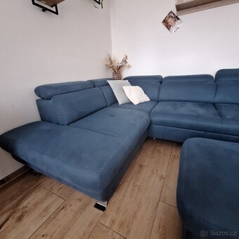 Rohová rozkládací sedací souprava - 5
