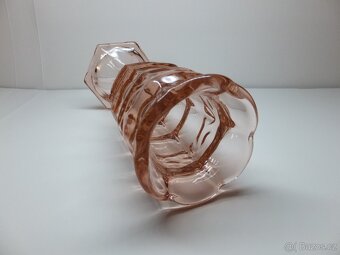 Art Deco rosalinová váza, R. Schotter Inwald. - 5