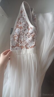 Prodám krásné bílé šaty - 5