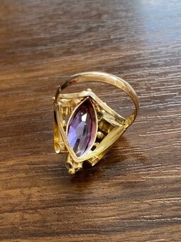 Zlatý dámský prsten - 5