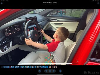 BMW M5 f90,M8 X5M X6M karbonová pádla červená - 5