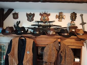 Kovbojský westernový klobouk černy - 5