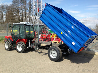 Vlečka za traktor nebo malotraktor, nájazdová brzda - 3 tuny - 5