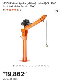 Jeřáb na auto, elektrický nakládací jeřáb 12V - 5