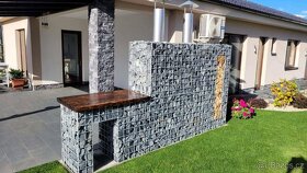 Gabionový gril,krb udírna - 5