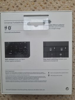 Prodám bluetooth skládací klávesnici Microsoft - 5