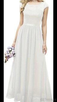 bílé svatební šaty vel 40 - 5