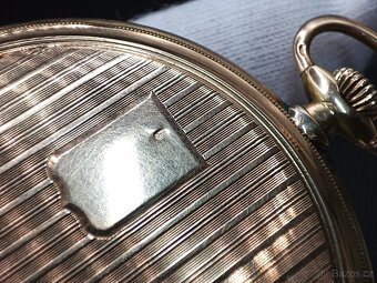 Zlaté Švýcarské 14k kapesní hodinky IWC Schaffhausen - 5