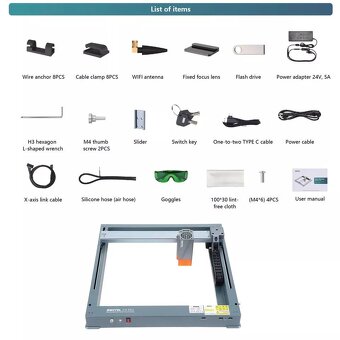 Laserový gravírovací stroj Swiitol E18 PRO - 5