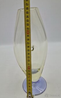 váza z čirého skla, na dvě květiny, 26 cm - 5