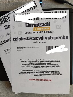 2 celofestivalové vstupenky BENÁTSKÁ s Impulsem - 5