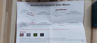 Aku Redukce Makita 18V,14V s dráty+vypínač+pojistka,TOP. - 5