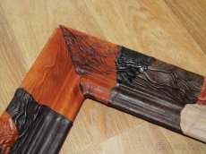 Obrazový rám potažený pravou kůží hand made - 5