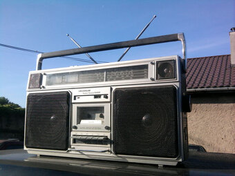 Starý Retro veľký prenosný RADIO-KAZEŤÁK - 5