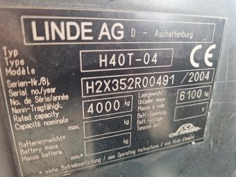 LINDE H40T, plně funkční, jeden majitel - 5