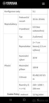 Reproduktory, reprosoustava Yamaha 5.1 - 5