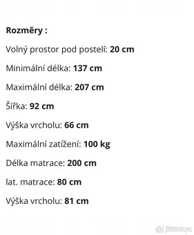 Rostoucí postel IKEA SUNDVIK kompletní - TOP - 5