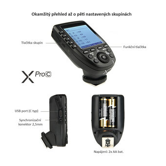 Godox V1C, magnetické modifikátory AK-R1, XProC controller - 5