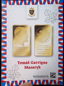 Zlatá cihlička 999/1000 Masaryk - 5