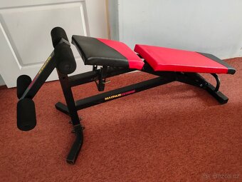 Vybavena posilovací lavice, kladky,, 360kg, polohovací - 5