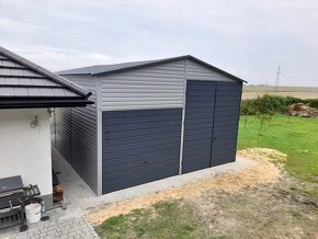 Plechová garáž, hala, sklad 6x8m. - 5