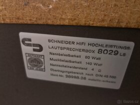 Německé třípásmové Hi-Fi repro Schneider 8029 - 5