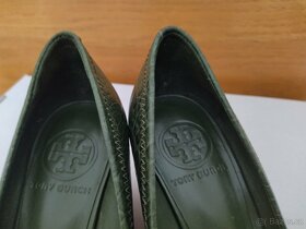 Lodičky na klínku Tory Burch, olivová kůže vel. 36 - 5