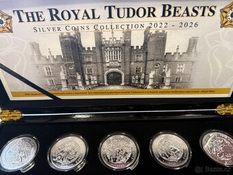 7x stříbrná mince Royal Tudor Beasts 2oz v etui 2022 - 5