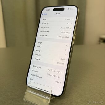 iPhone 15 Pro 128GB, pěkný stav, 12 měsíců záruka - 5