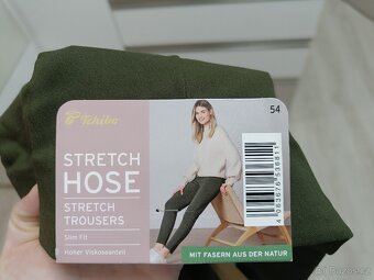 Khaki strečové kalhoty Tchibo, vel. 54 - nové s visačkou - 5